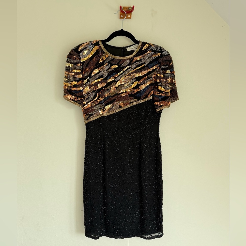Vintage Niteline by Della Roufogali Beaded Dress Size 4 — 80s/90s Glam